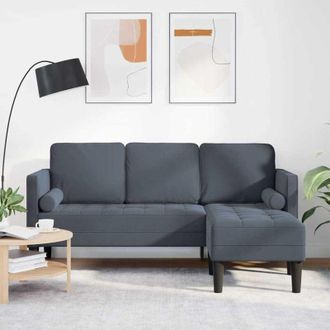 vidaXL Set di divani Grigio scuro 173 x 131 x 67 cm Velluto - Vidaxl