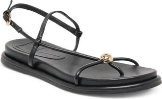Dolce Vita Deane Strappy Sandal in Black Leather at Nordstrom, Size 8.5