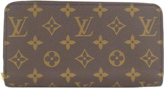 Louis Vuitton Marron Coated Canvas Long Wallet (Bi-Fold) (Pre-Owned)