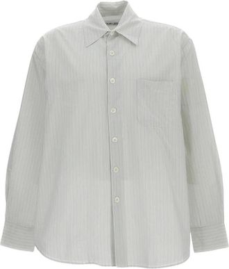 Our Legacy Above Stripe Pocket Shirt - Heren - Casual Overhemden - Wit - L - Katoen - Overhemden