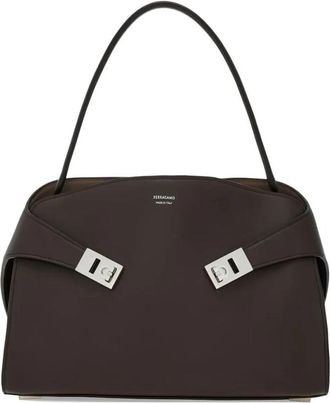 Ferragamo Borsa a spalla Hug - Dames - Schoudertassen - Bruin - ONE Size - Tassen