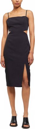 French Connection Echo Cut Out Strapless Slip Dress In Black