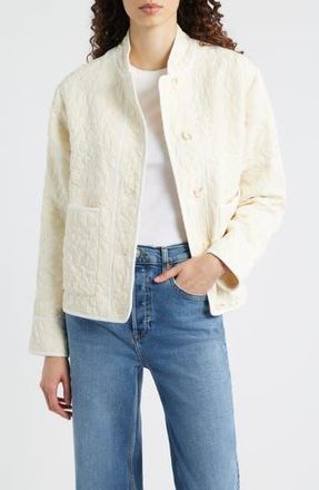 Bernardo Quilted Jacquard Jacket in Cream at Nordstrom Rack, Size Xx-Large
