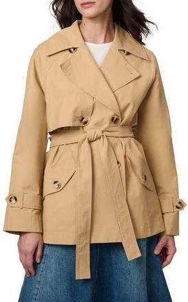 Bernardo Short Belted Trench Coat in Tan at Nordstrom Rack, Size Xx-Large
