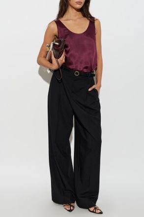 Anine Bing Top Lea, Womens, Burgundy