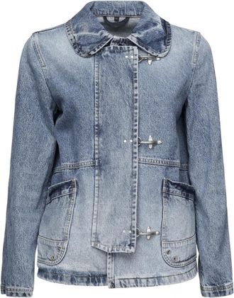 Fay Jassen, Dames, Blauw, M, Katoen, Blauwe Katoenen Jas met Zakken