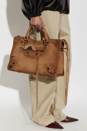 Balenciaga Le City Medium Bag, Womens, Brown