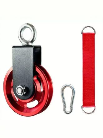 OEM Polea De Aluminio De 90 Mm Con Soporte En U, Polea De Cuerda Para Sistemas De Poleas De Cable, Equipo De Fitness Para Bricolaje, Polea De Cable Con Ga