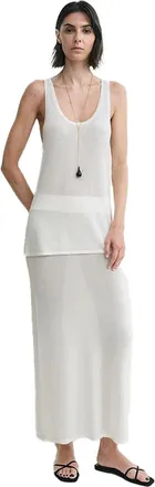 Toteme Lyocell-Cashmere Blend Tank Top - White