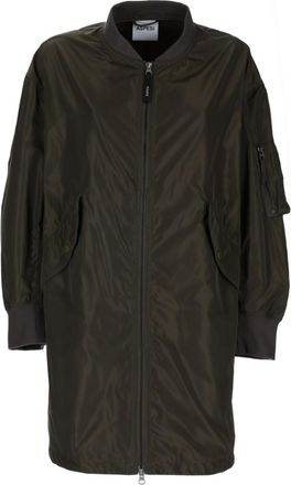 Aspesi Khaki Solid Mock Collar Jacket