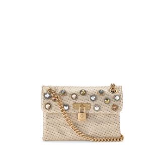 Kurt Geiger Womens Octavia Mini Brixton Bag - Gold Fabric - One Size