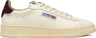 Autry Low-Top Leather Sneakers with Suede Heel Tab
