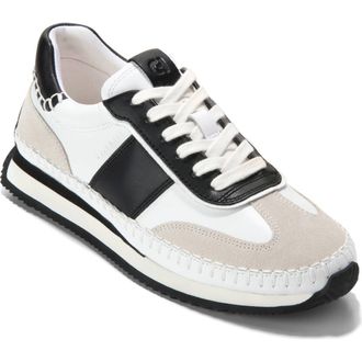 Cole Haan GrandPro Premier Sneaker in White/Black/Birch Suede at Nordstrom Rack, Size 6.5