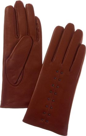 Sofiacashmere Cashmere-Lined Nappa Leather Gloves