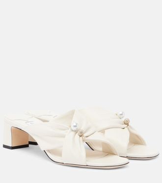 Jimmy Choo London Rafi embellished leather mules