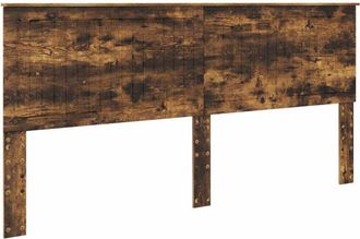 vidaXL Cabecero Con Cabecera Roble Ahumado 200 Cm Madera Contrachapada Vidaxl