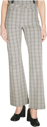 Our Legacy Check Motif Moto Cut Broek - Dames - Wijde Broeken - Grijs - S - Katoen - Broeken
