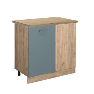 Vicco Armario De Esquina R-line, Gris Azulado, 86 Cm, Et Roble
