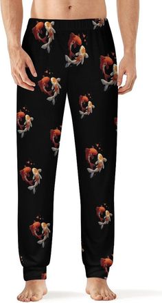 Generic Koi1 Japanese Fish Funny Mens Pajama Pant Novelty Soft Jogger Lounge Pants Sleepwear