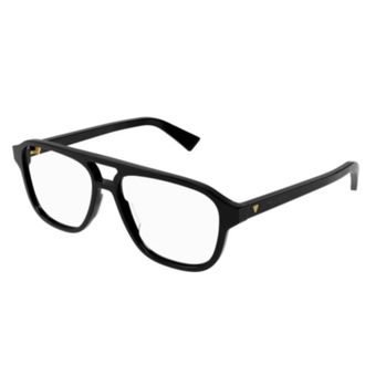 Bottega Veneta Glasses, unisex, Black, 56 MM, Aviator Optical Frame