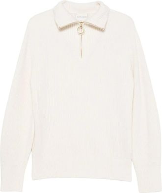 Forte_Forte Myknitpure Knit - Dames - Coltruien - Wit - XS - Wol - Truien & Vesten