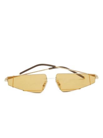 Fendi geometric-frame sunglasses - Gold