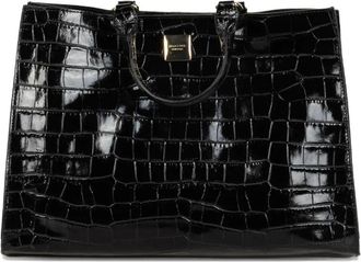 Marc Ellis Borsa tote Irida con effetto coccodrillo - Nero