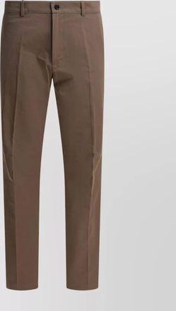 Burberry cotton chinos with side pockets and back pocket