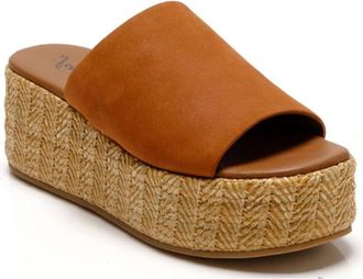Free People Harbor OB1878584 Sandals Women Tan Raffia Flatform Slide ZOGG3353