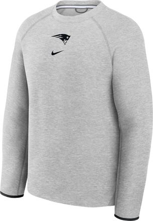 Nike New England Patriots Tech Fleece Nike Mens NFL Pullover Crew in Grey | 05L6086N8K-KH0