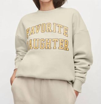 Favorite Daughter Collegiate Sweatshirt In Stone Dijon