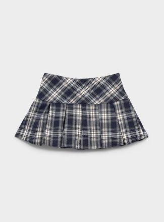 Twik Womens Check pleated miniskirt