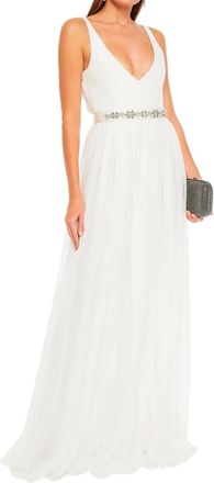Stella McCartney Embellished gathered silk-chiffon gown Size XS