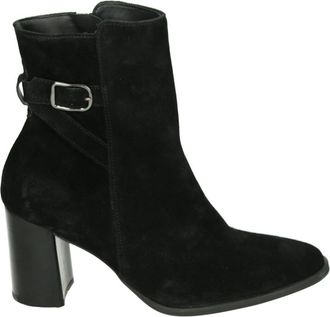 Paul Green Zwarte Su&egrave;de Western Laars - Dames - Laarzen met Hak - Zwart - 39 EU - Su&egrave;de - Schoenen