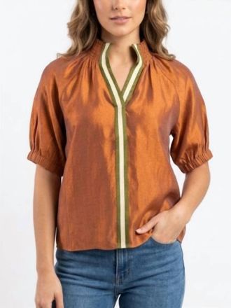 THML Clothing Pumpkin Spice Top In Rust