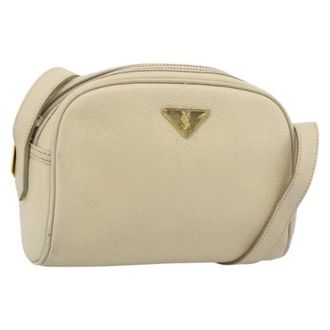 Saint Laurent Pre-owned Vintage Schoudertas - Dames - Pre-owned - Beige - Maat: ONE Size Leer