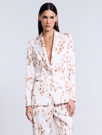 BCBGeneration Single Breasted Animal Print in Brown Sugar Animal Print at Nordstrom, Size 6