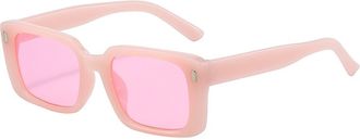 Generic Square Mens Commuter Party Womens Driving Sunglasses(Pink)