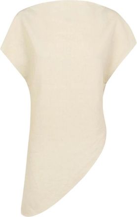 Cortana Noe Top - Dames - Blouses - Beige - L - Katoen - Overhemden