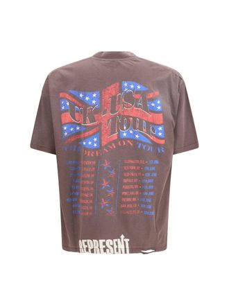 Represent Mens Printed Cotton T-Shirt Nero T-Shirts And Polos