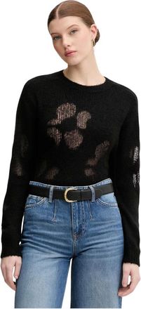 Benetton Losvallende Trui - Dames - Truien - Zwart - Maat: S Wol