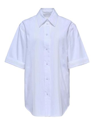 Jil Sander pleated short-sleeve shirt - White