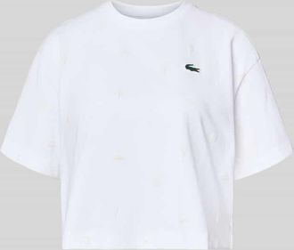 Lacoste Sport Oversized T-Shirt aus Baumwoll-Mix in Weiss, Gr&ouml;&szlig;e 36
