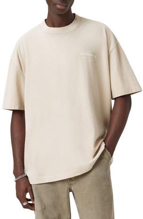 AllSaints Xander Crewneck T-Shirt in Dusk White at Nordstrom, Size Xx-Large