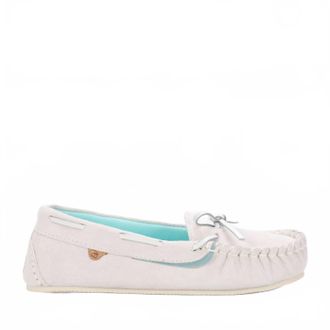 Lamofootwear Womens Selena Moccasin In Pale Grey
