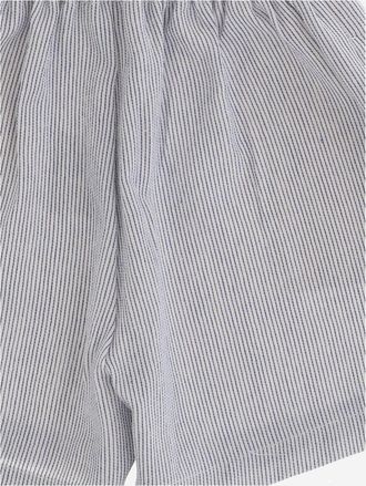Babe & Tess Boys Short Pants Striped Cotton Blend Navy