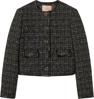Twinset Giacca imbottita in boucl&eacute; - - Jackets - Donna - Nero - M