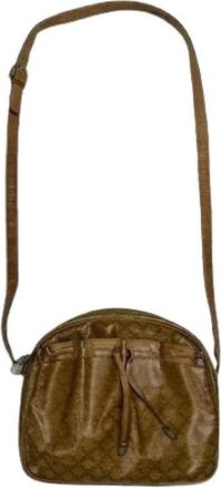 Celine Pre-owned Cr&eacute;cy Schoudertas - Dames - Vintage Schoudertas - Bruin - ONE Size - Leer - Vintage