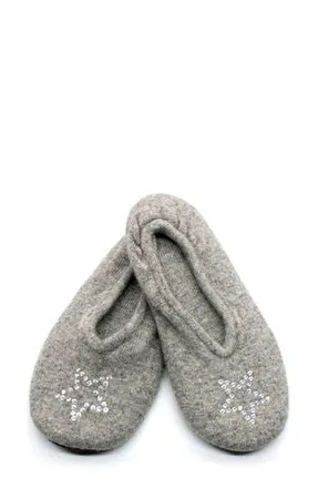 Portolano Rhinestone Star Slipper in Light Heather Grey at Nordstrom Rack, Size Medium