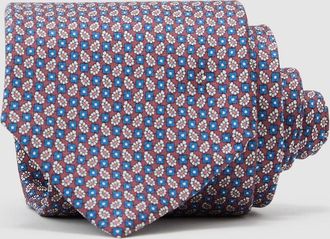 Reiss Raspberry Pink Silk Micro Paisley-print Tie